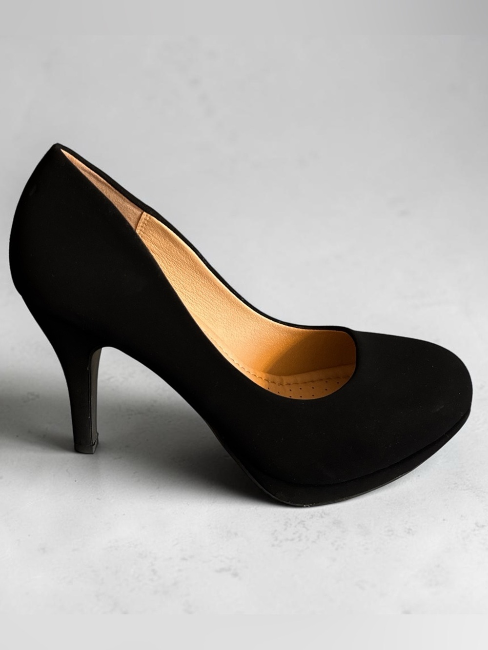 Cityclassified Black Nubuck Platform Stiletto Heels Pumps Size 9 Extra Cushion